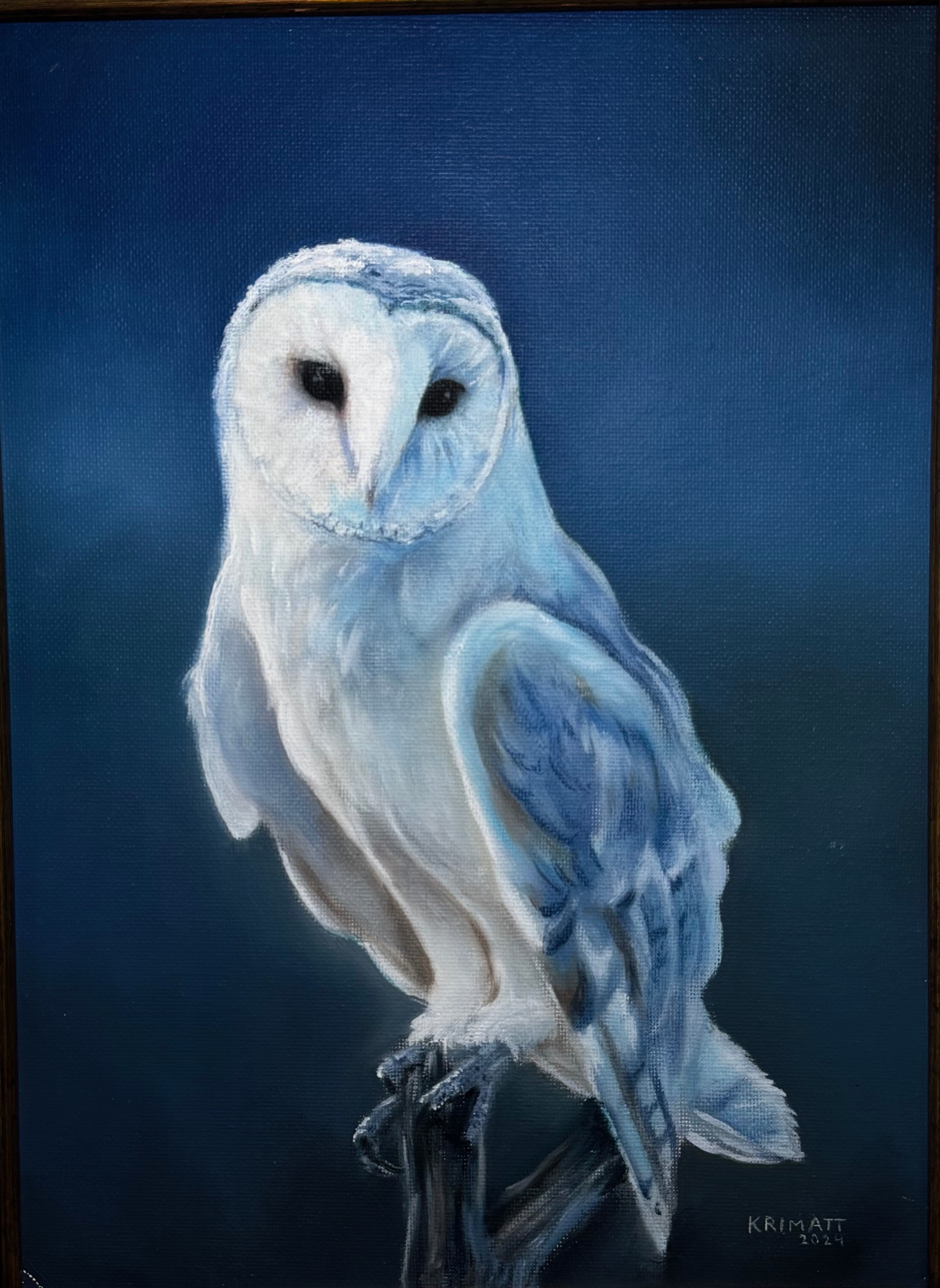 Pintura óleo KRIMATT Santiago — cuervo realismo