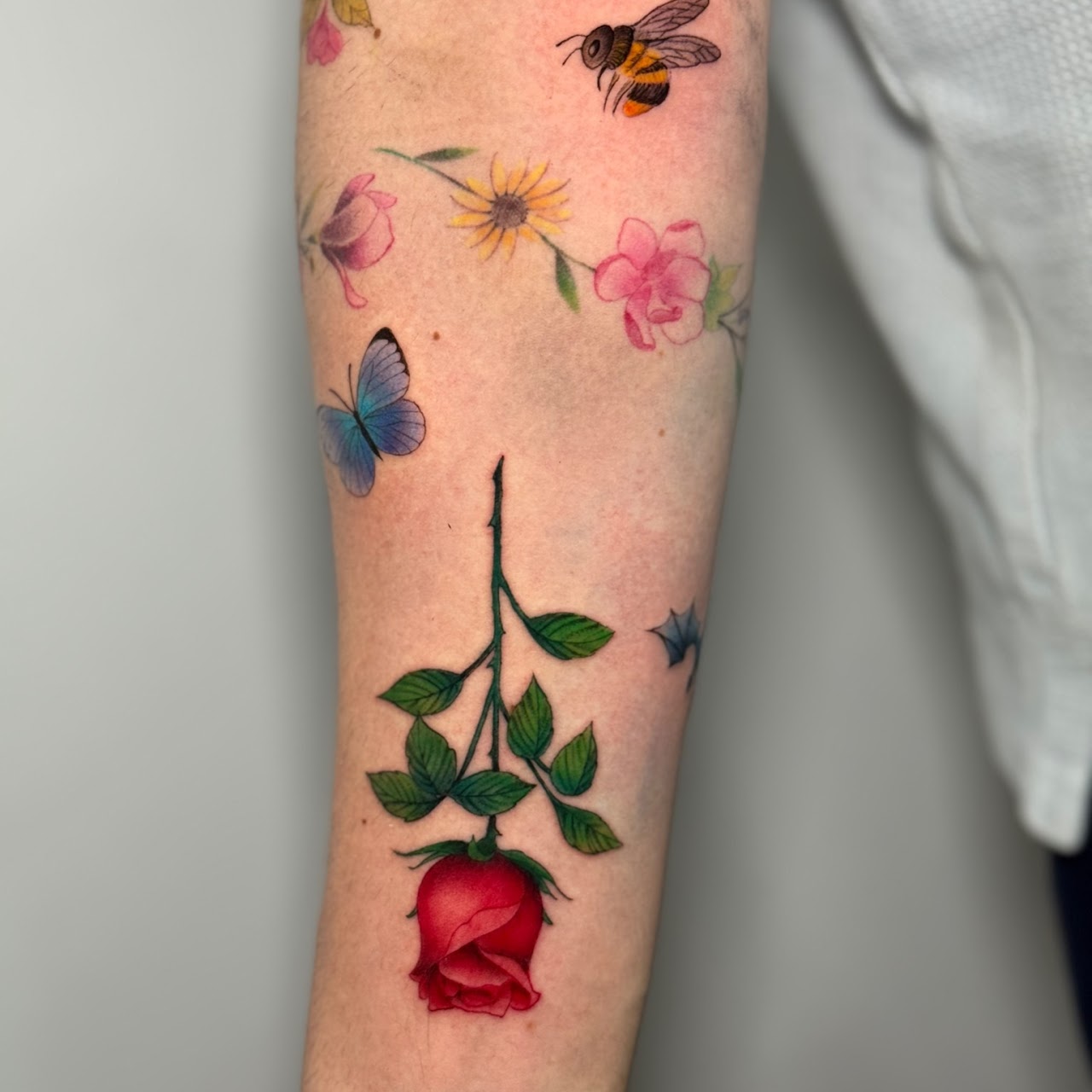 Tatuaje color Santiago