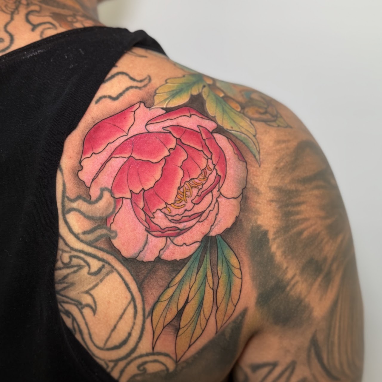 Tatuaje color Santiago