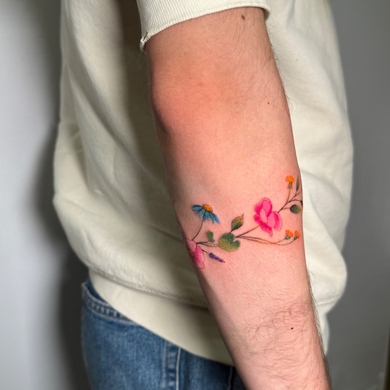 Tatuaje color Santiago