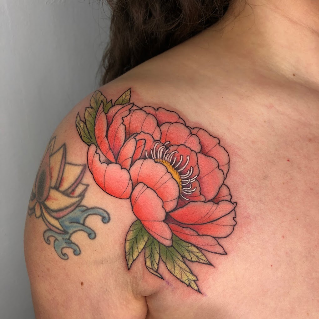 Tatuaje color Santiago