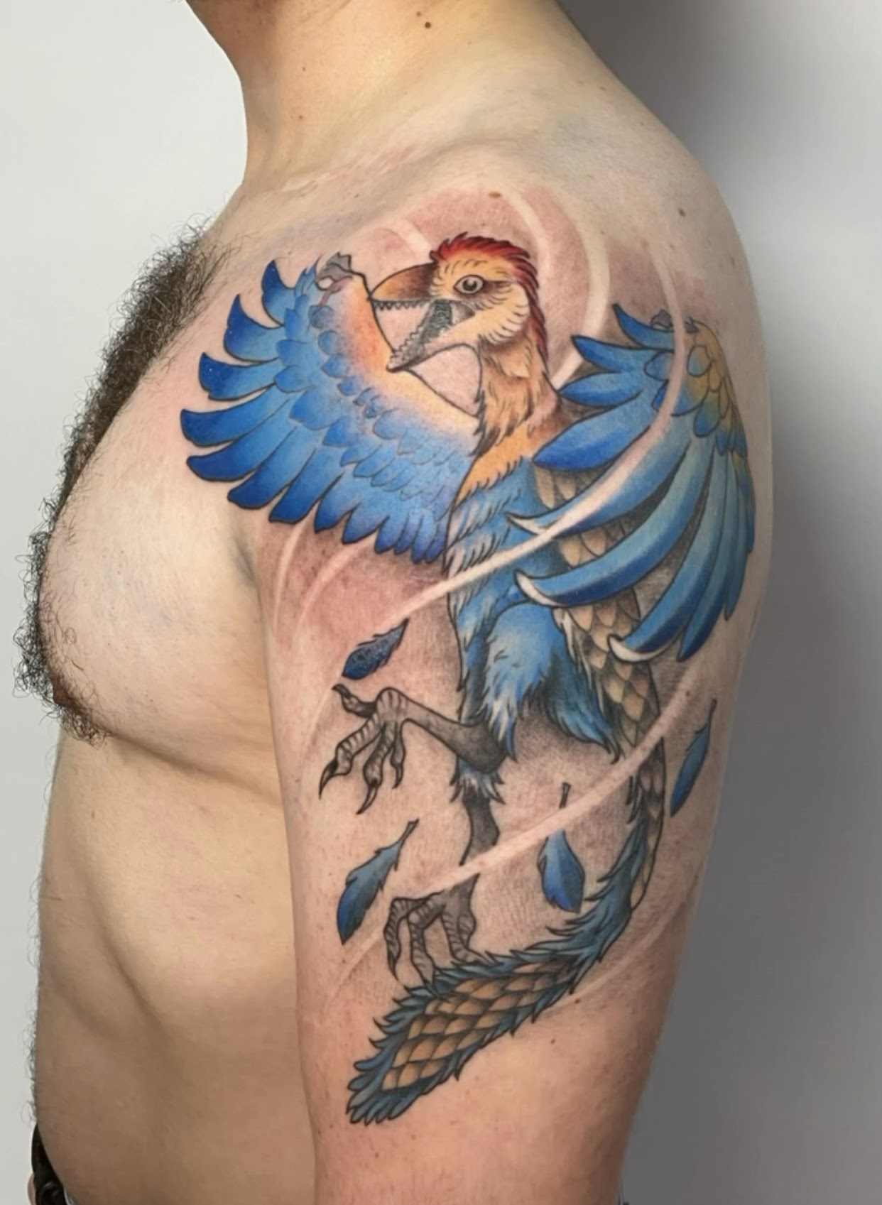 Tatuaje color Santiago