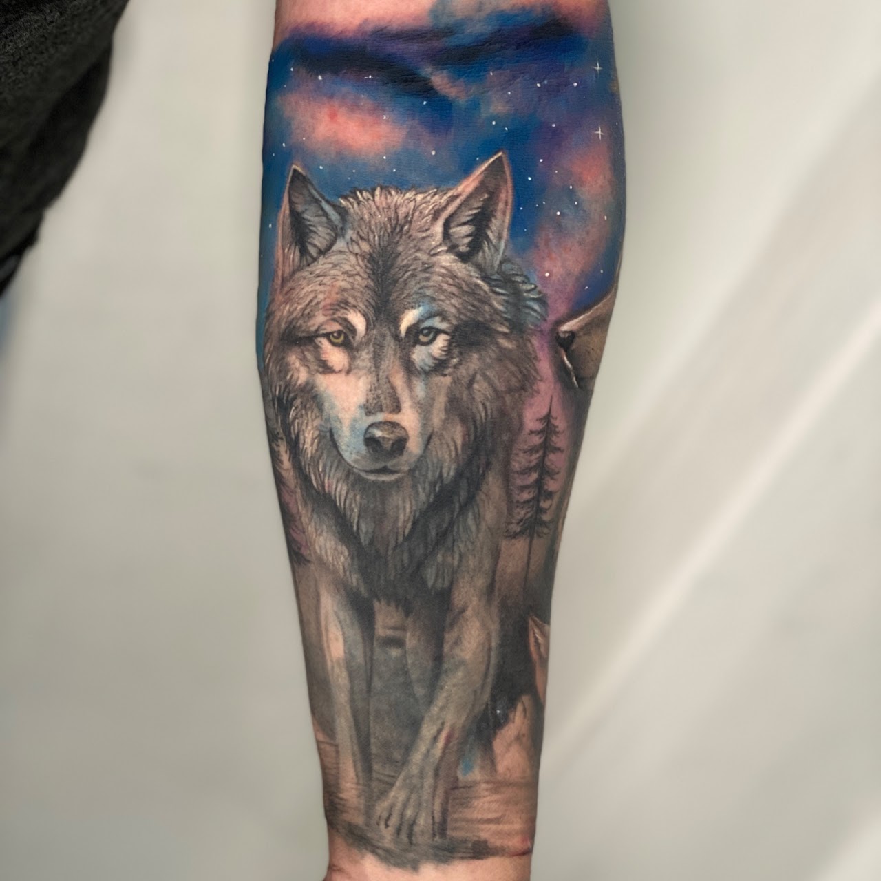 Tatuaje color Santiago