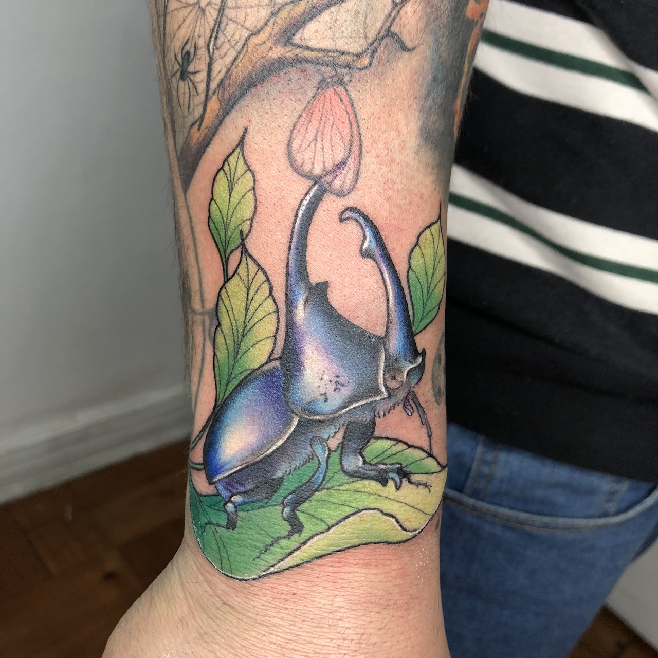 Tatuaje color Santiago